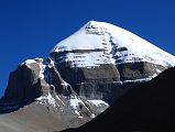 07 Mount Kailash South Face First Full View At Crest Of Ridge On Mount Kailash Inner Kora Nandi Parikrama Finally after cresting the ridge (08:28, 5423m) above the confluence of the two dry rivers the Mount Kailash South Face comes fully into view.